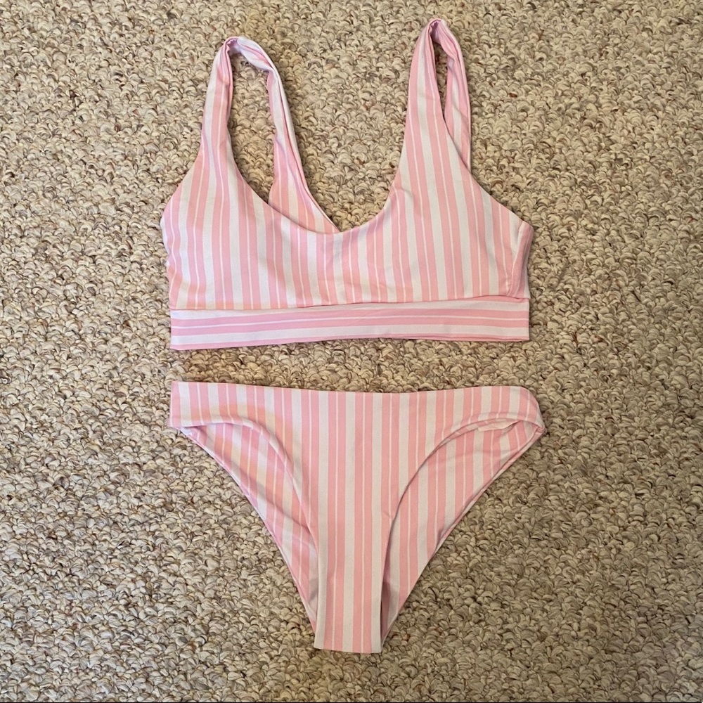 Never Worn Pink Stripe Bikini